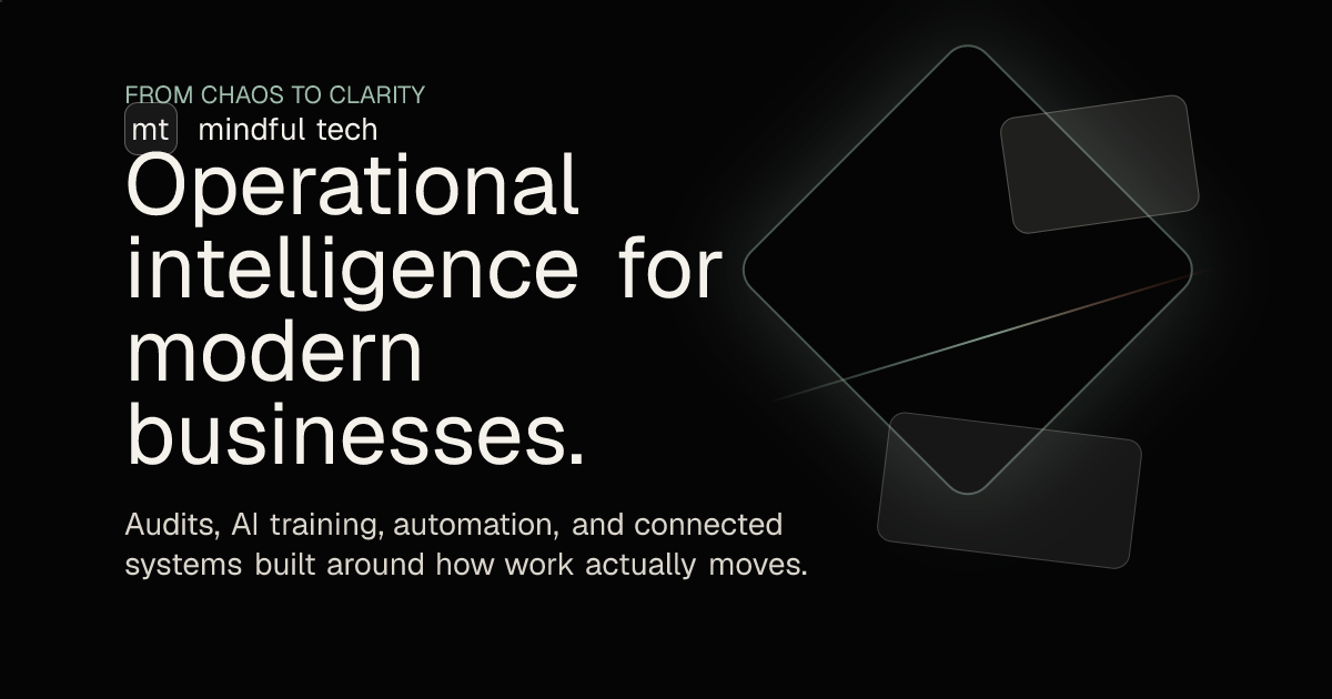 Mindful Tech | From Operational Chaos to Intelligent Systems